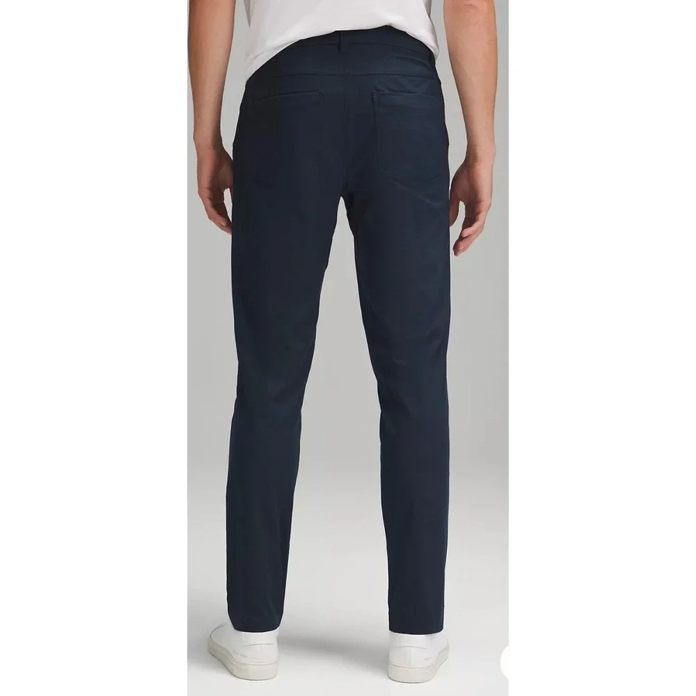 Lululemon ABC Slim-Fit 5 Pocket Pant Navy 33 x 28.5 Warpstreme performance golf